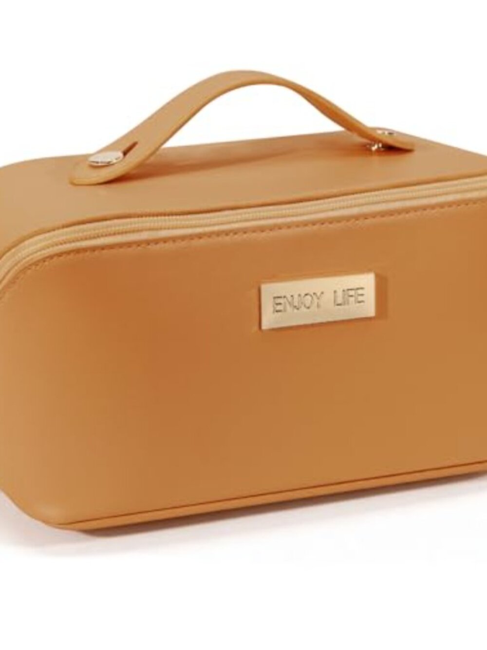 Waterproof PU Leather Large Capacity Travel Makeup Bag Flat Open Cosmetic Pouch